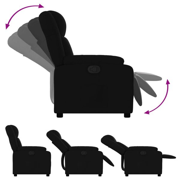 vidaXL Relaxfauteuil Zwarte Stof