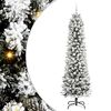 vidaXL Kunstkerstboom Wit 240 cm PVC en Metaal en Plastic