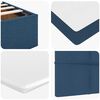 vidaXL Ottoman bed met matras 180x200cm stof blauw