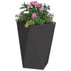 vidaXL Plantenbak 2 pcs Zwart 50 x 50 x 75 cm Staal