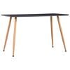 vidaXL Eettafel 120x60x74 cm MDF grijs en eikenkleurig