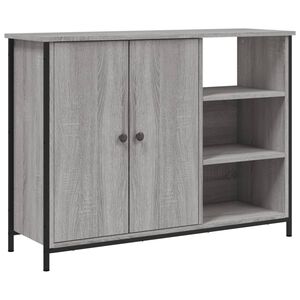 vidaXL Dressoir 100x33x75 cm bewerkt hout grijs sonoma