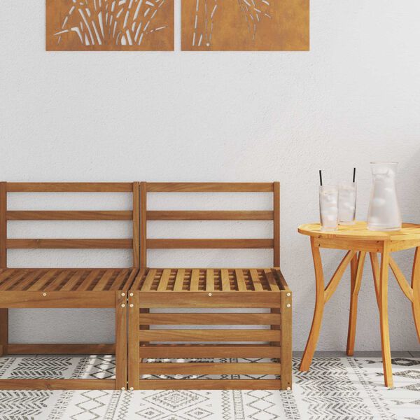 vidaXL Buiten Midden Sofa Massief Acaciahout Naturel 59 x 63 x 73 cm