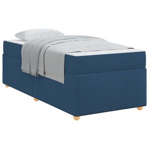 vidaXL Bedframe met matras Blauw 80 x 200 cm Stof