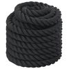 vidaXL Battle Rope Zwart 15 m 11 kg Polyester