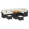vidaXL Tuinbankenset 9 st Zwart poly rattan