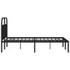 vidaXL Bedframe met hoofdbord metaal zwart 150x200 cm