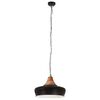 vidaXL Hanglamp industrieel E27 26 cm ijzer en massief hout zwart