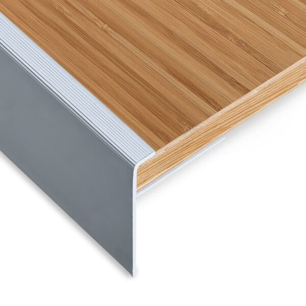 vidaXL Trapneuzen F-vormig 15 st 90 cm aluminium zilverkleurig