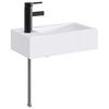 vidaXL Badkamer Waskom Mat Zwart 45,5 x 25,5 x 13 cm Metaal