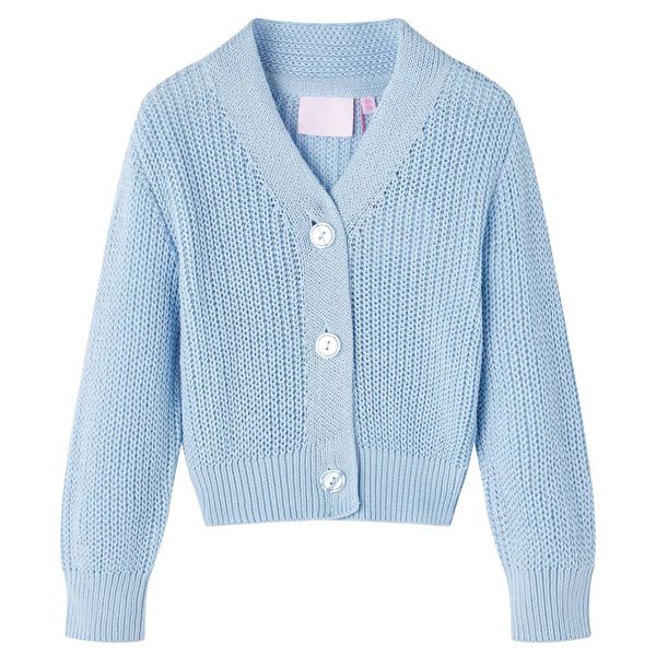 Kindervest gebreid 104 blauw