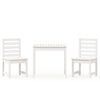 vidaXL 3-delige Bistroset massief grenenhout wit