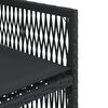 vidaXL 7-delige Tuinset met kussens poly rattan zwart