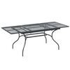 vidaXL Uiterbreidbare Mesh Eettafel Antracietkleurig 212 x 90 x 76 cm