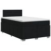 vidaXL Boxspringbed met matras met hoofdeinde Zwart 120 x 200 cm Stof