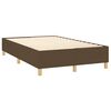 vidaXL Boxspring met matras stof donkerbruin 120x190 cm