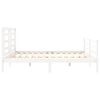 vidaXL Bedframe met hoofdbord massief hout wit 200x200 cm