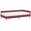 vidaXL Hoekbedframe met Matras met matras 2 pcs Grijs Stof