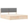 vidaXL Bedframe met Gevoerd Hoofdgedeelte Lichtgrijs 200 x 200 cm