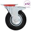 vidaXL 12 st Zwenkwielen 125 mm