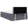 vidaXL Ottoman bed met matras 120x200cm fluweel donkergrijs