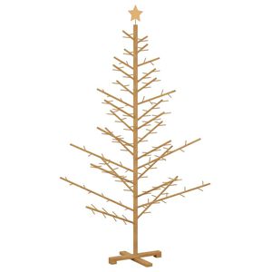 vidaXL Houten kerstboom met standaard Bruin 180 cm Massief grenenhout