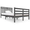 vidaXL Bedframe massief hout grijs 120x200 cm
