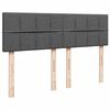 vidaXL Boxspring met matras stof donkergrijs 140x200 cm