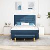 vidaXL Boxspring bed met matras met hoofdeinde Blauw 140 x 190 cm Stof