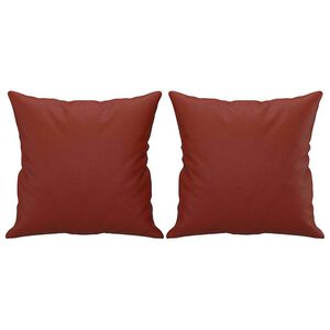 vidaXL Sierkussens 2 st 40x40 cm kunstleer wijnrood