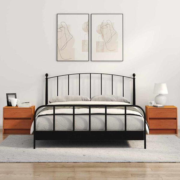 vidaXL Nachtkastjes 2 pcs Wasbruin 40 x 30.5 x 35.5 cm Grenenhout