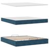vidaXL Ottoman bed met matras 200x200 cm fluweel donkerblauw
