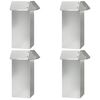 vidaXL Slakkenhekje 4 st 13,5 x 13,5 x 25 cm Gegalvaniseerd staal