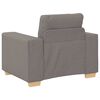 vidaXL Bank 3 pcs Taupe 221 x 80 x 80 cm Linnen-mix stof