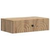 vidaXL Wandmontage Zijtafel Artisanaal eiken 59 x 34,5 x 17 cm