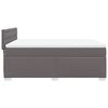 vidaXL Boxspring met matras kunstleer grijs 160x200 cm