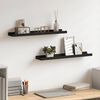 vidaXL Fotoplanken 2 st 60x9x3 cm MDF zwart