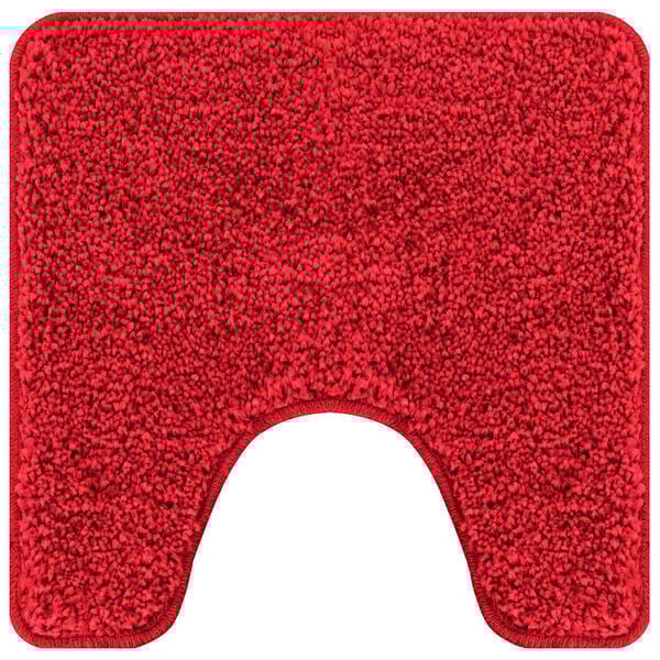 vidaXL Antislip Badmat met Toilet Cut Rood 50 x 50 cm PP