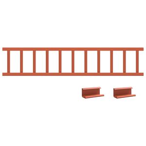 vidaXL Dak sneeuwbeugel Rood 100 x 2,5 x 20 cm Staal