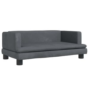 vidaXL Hondenmand 80x45x30 cm fluweel donkergrijs