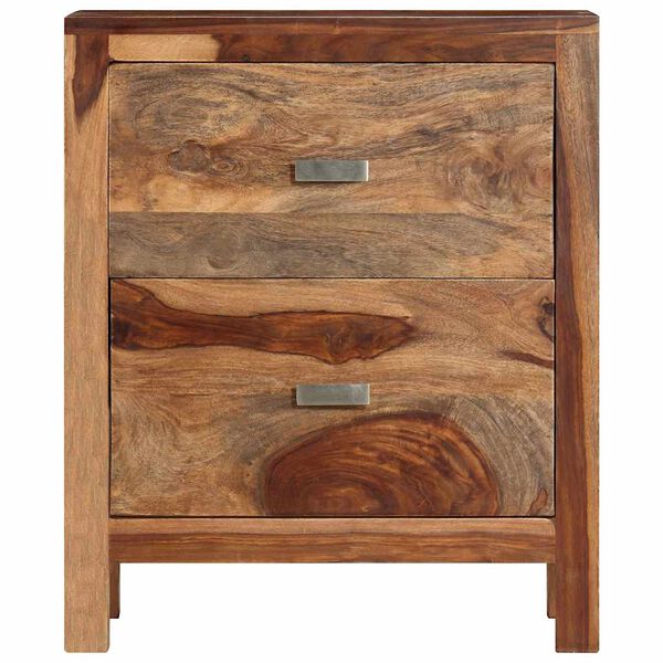 vidaXL Nachtkastje met 2 lades massief acaciahout