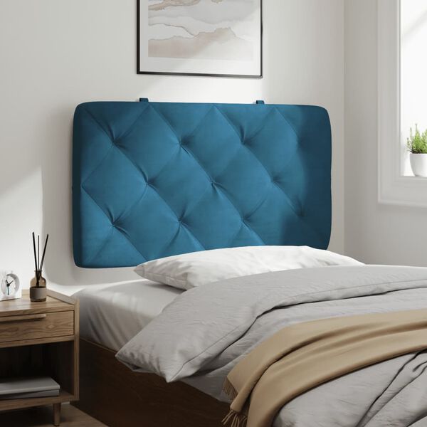 vidaXL Hoofdbordkussen 90 cm fluweel blauw