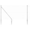 vidaXL Hek met Paal Zilver 1 x 10 m Staal