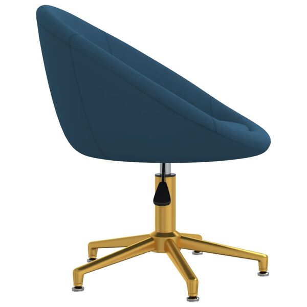 vidaXL Eetkamerstoelen 4 st fluweel blauw