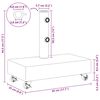 vidaXL Parasolvoet 45x25x8 cm graniet lichtgrijs