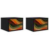 vidaXL Wandkastje BONN 2 st Zwart eiken 36 x 33 x 25 cm Bewerkt hout