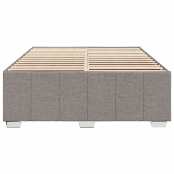 vidaXL Bedframe zonder matras stof taupe 140x200 cm