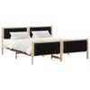 vidaXL Bedframe met hoofdeinde Zwart 180 x 200 cm Massief grenenhout
