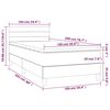 vidaXL Boxspring met matras stof donkerbruin 100x200 cm