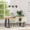 vidaXL Eetkamerstoelen 4 st kunstleer cr&egrave;mekleurig